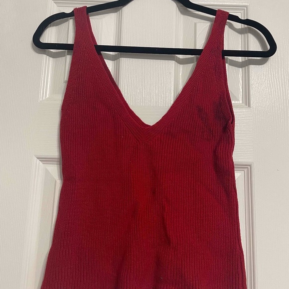 Brandy Melville red knit tank - Picture 3 of 4